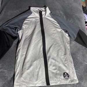 AND1 Gray and Black Full-Zip Jacket